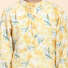 Lemon Print Vestiario's Blend Linen Kurta Pajama Set