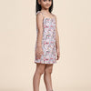 Car Print Blend Linen Dress