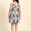 TopSkirt Styled Wildlife Print Pure Linen Dress