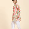 Mushroom Print Pure Linen Kurta  and Premium Cotton Pajama Set