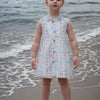 Confetti Print Blend Linen Dress