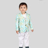 Waterlife Printed Pure Linen Blazer Set