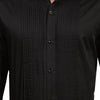 Full Pintex Tuxedo Shirt 100% Premium Cotton Satin for Men (Black Colour)