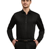 Full Pintex Tuxedo Shirt 100% Premium Cotton Satin for Men (Black Colour)