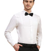 Half Pintex Tuxedo Shirt 100% Premium Cotton Satin for Men (White Colour)