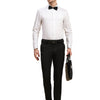 Half Pintex Tuxedo Shirt 100% Premium Cotton Satin for Men (White Colour)