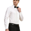 Full Pintex Tuxedo Shirt 100% Premium Cotton Satin for Men (White Colour)