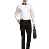 Full Pintex Tuxedo Shirt 100% Premium Cotton Satin for Men (White Colour)