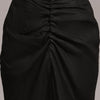 Solid Black Colour Designer Crop Top Skirt Set