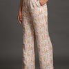 Candies and Icecream Print Pure Linen Top and Straight Pants Coord Set