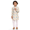 Truck Print Vestiario's Blend Linen Kurta Pajama Set