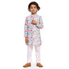 Colourful Animals Vestiario's Blend Linen Kurta Pajama Set