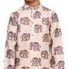 Royal Elephant print Vestiario's Blend Linen Kurta Pajama Set