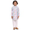 Stripes Icecream  Vestiario's Blend Linen Kurta Pajama Set