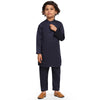 Bird Print Koti Blue Funny Bones Clothing's Kurta Pajama Set