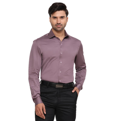 Formal Shirts 100% Premium Cotton Satin for Men (Wine Colour)