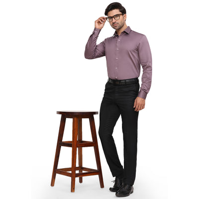 Formal Shirts 100% Premium Cotton Satin for Men (Wine Colour)