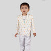 Fireball Printed Pure Linen Blazer Only