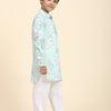 Waterlife Print Pure Linen Kurta  and Premium Cotton Pajama Set