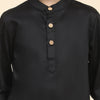 Solid Black Pure Premium Cotton Kurta and  Pajama Set