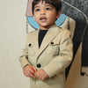 Korean Themed Multi Pocket Causual Blazer Set ( Camel Brown)