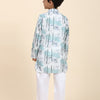 Deer Print Vestiario's Blend Linen Kurta Pajama Set