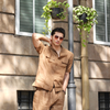 Solid Colour Pure Linen Co-ord Sets - Brown