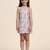 Car Print Blend Linen Dress