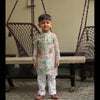 Tibetian Life Print Pure Muslin Silk Kurta Pajama Set