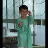 Designer Pleats Pure Muslin Silk Kurta Pyjama Set - Mint Green Color