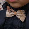 Pyiramid Print Blazer with Pintex Shirt and Black Cotton PantSet with Complimentory Bow