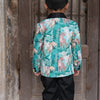 Green Forest and Leopard Printed Linen Blazer with Cotton Shirt and Pants Set with Complimentory Bow