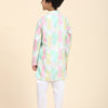 Pinapple Print Vestiario's Blend Linen Kurta Pajama Set