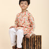 Mushroom Print Pure Linen Kurta  and Premium Cotton Pajama Set