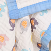 Elephant Print 100% Soft Cotton Muslin Blanket