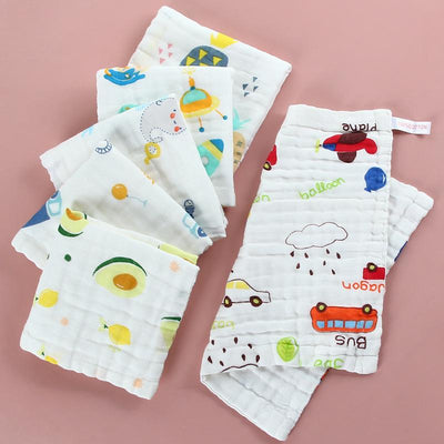 Assorted Design 100% Soft Cotton Muslin Handkerchief  (Pack of 2)