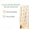 Elephant Print 100% Soft Cotton Muslin Blanket